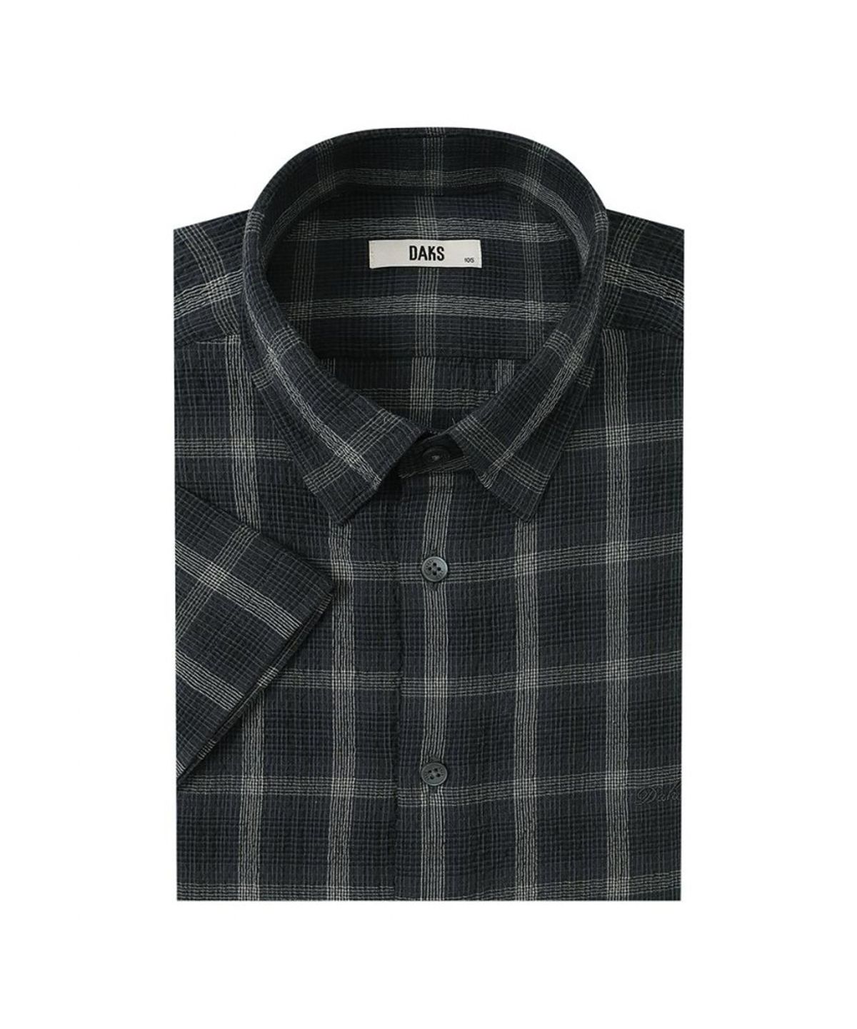 닥스셔츠(DAKS SHIRTS) 케어 면혼방 시어서커 스트레치 미디움체크셔츠_DMS1SHCS154K1