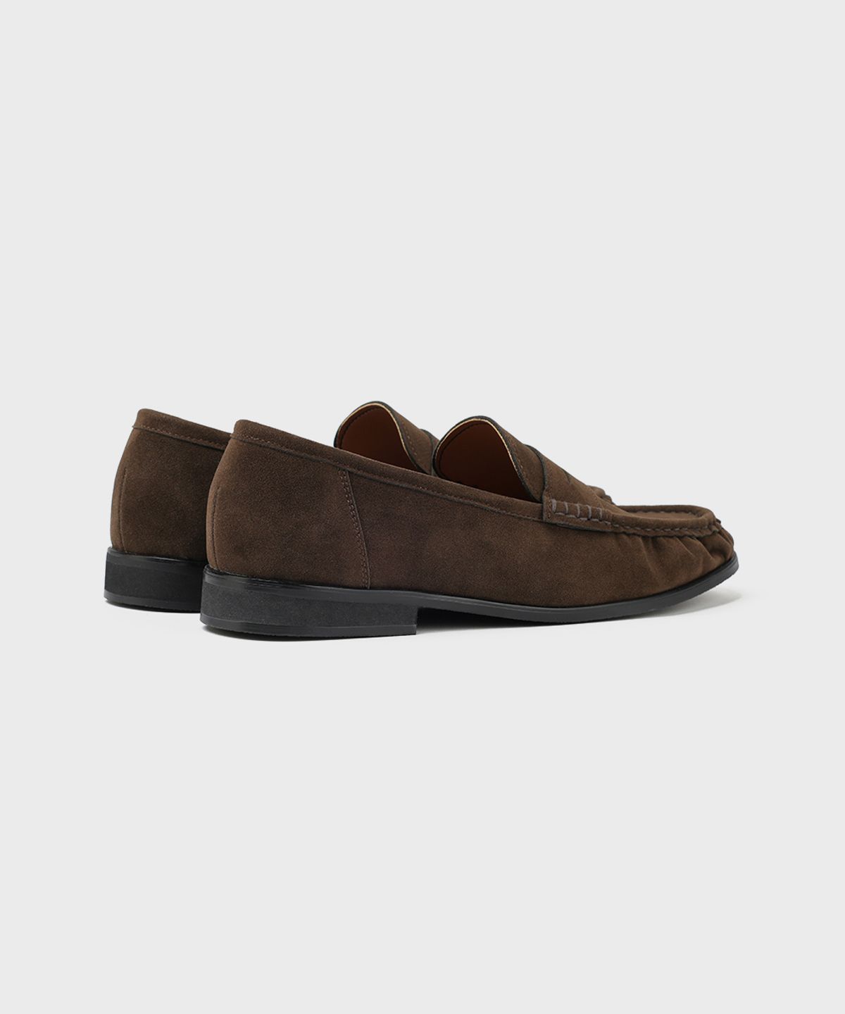 피렌체 아뜨리에(FIRENZE ATELIER) [SECOND.A] 셔링디테일 유니섹스 베이직 페니로퍼 PL5900UX [BROWN SUEDE]