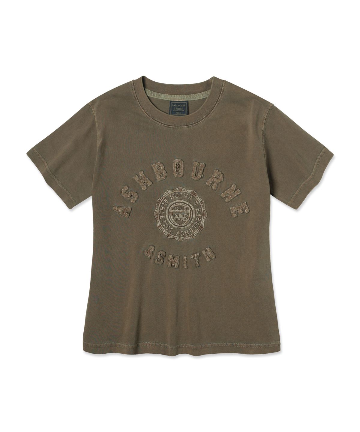 애쉬본&스미스(ASHBOURNE & SMITH) [우먼] ATHL 피그먼트 반팔티 ASH1006_브라운