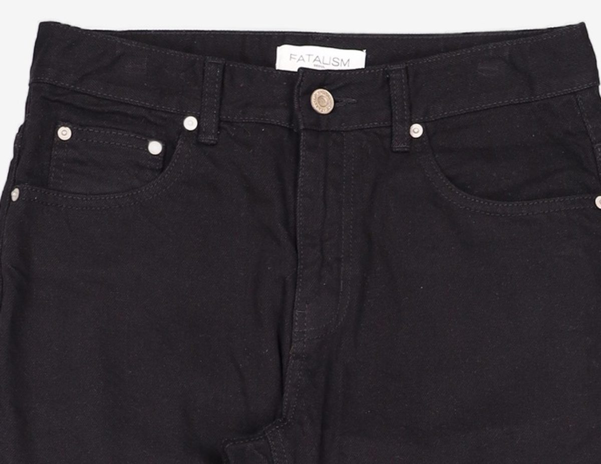 페이탈리즘(FATALISM) #0218 Black straight crop jean 44