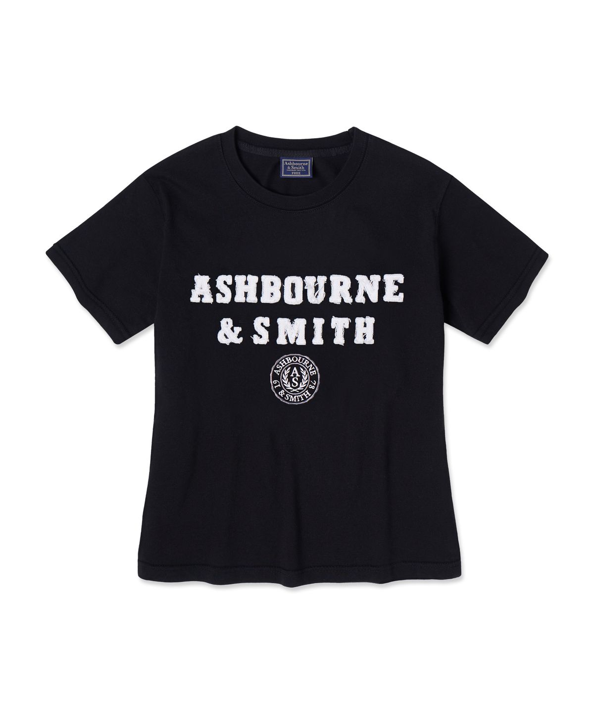 애쉬본&스미스(ASHBOURNE & SMITH) [우먼] EMBROIDER 반팔티 ASH1007_블랙