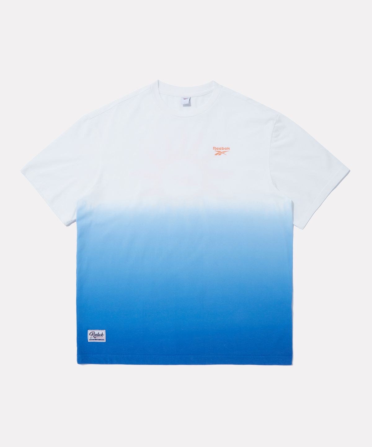 리복(REEBOK) 그라데이션 다잉 반팔티 - 화이트:블루