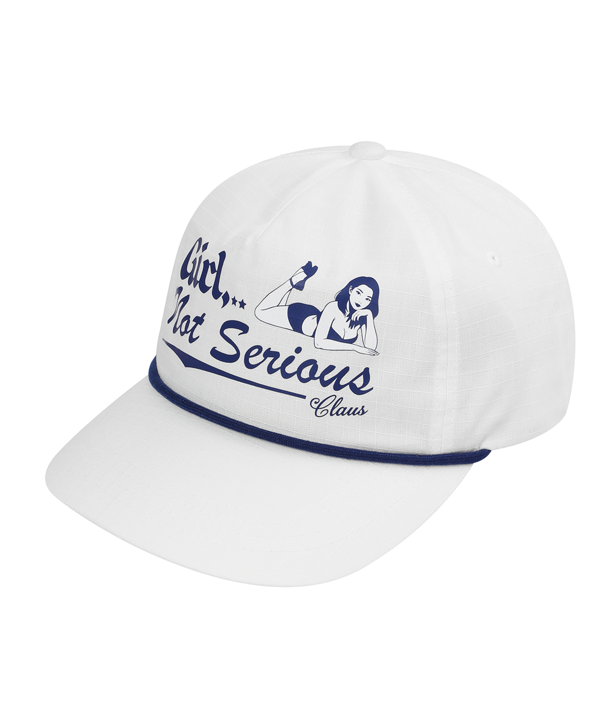 클로스랩(CLAUSLAB) LYING GIRL RIPSTOP CAP WHITE