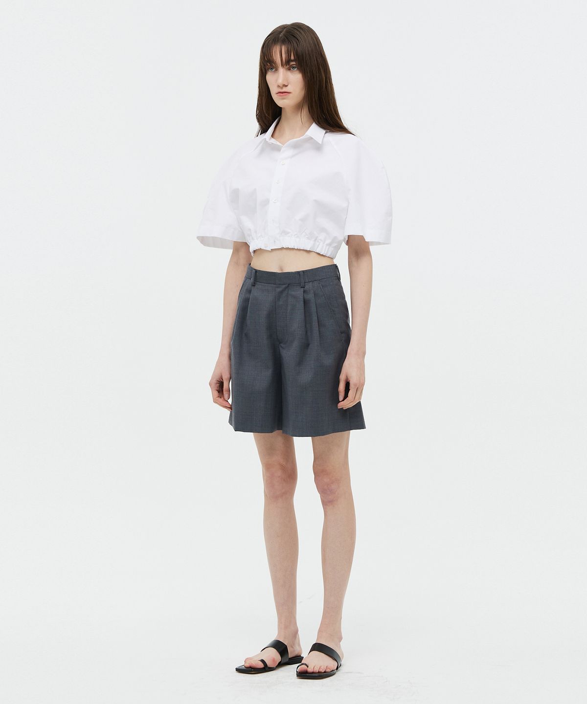 베데르미(VEDERMI) grey half trouser