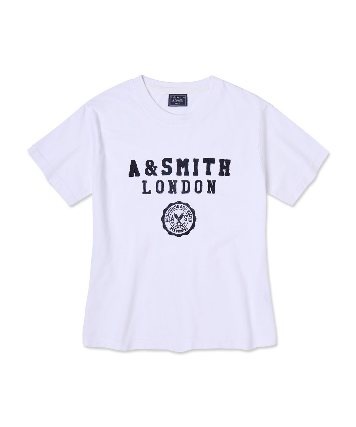 애쉬본&스미스(ASHBOURNE & SMITH) [우먼] ACADEMY 반팔티 ASH1008_화이트