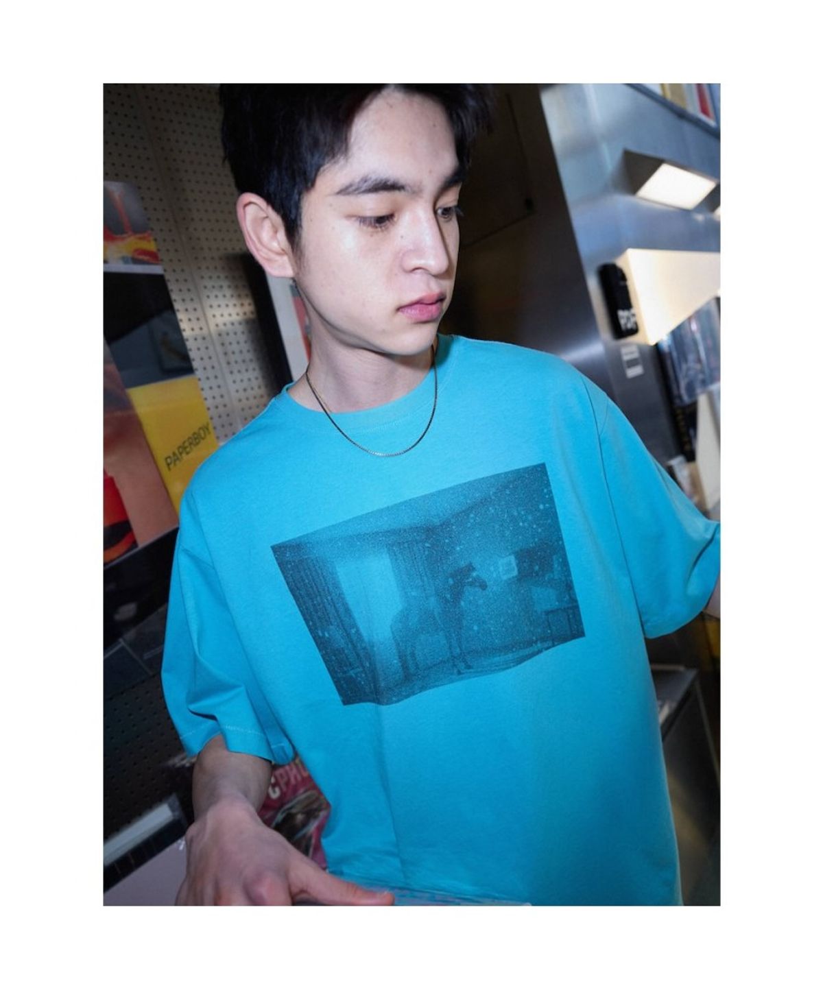 샌드 사운드(SAND SOUND) (UNISEX) 반소매 포토 티셔츠  블루
