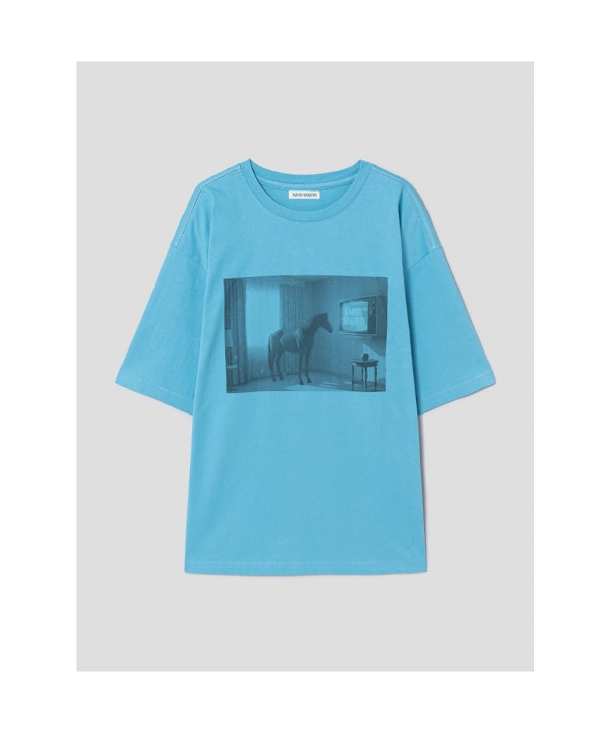 샌드 사운드(SAND SOUND) (UNISEX) 반소매 포토 티셔츠  블루