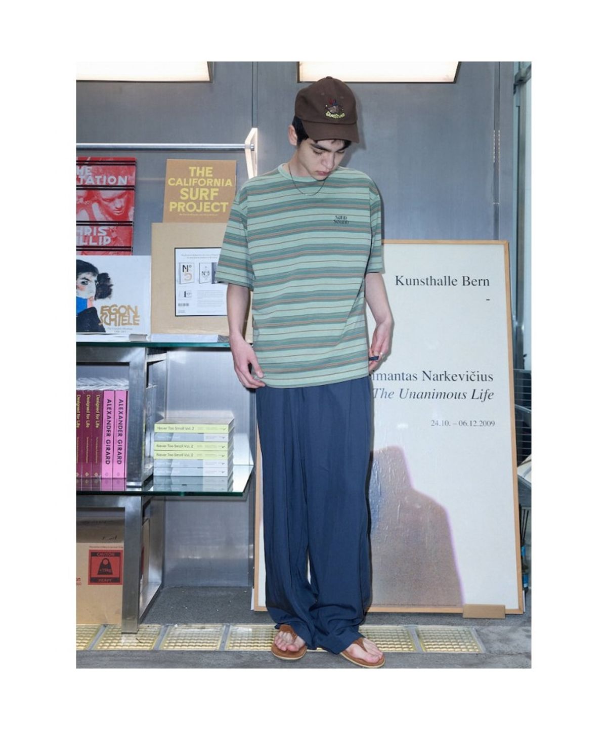 샌드 사운드(SAND SOUND) (UNISEX) 드레이프 밴딩 팬츠  네이비