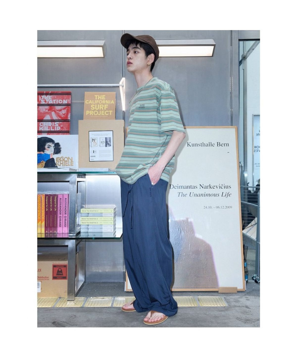 샌드 사운드(SAND SOUND) (UNISEX) 드레이프 밴딩 팬츠  네이비