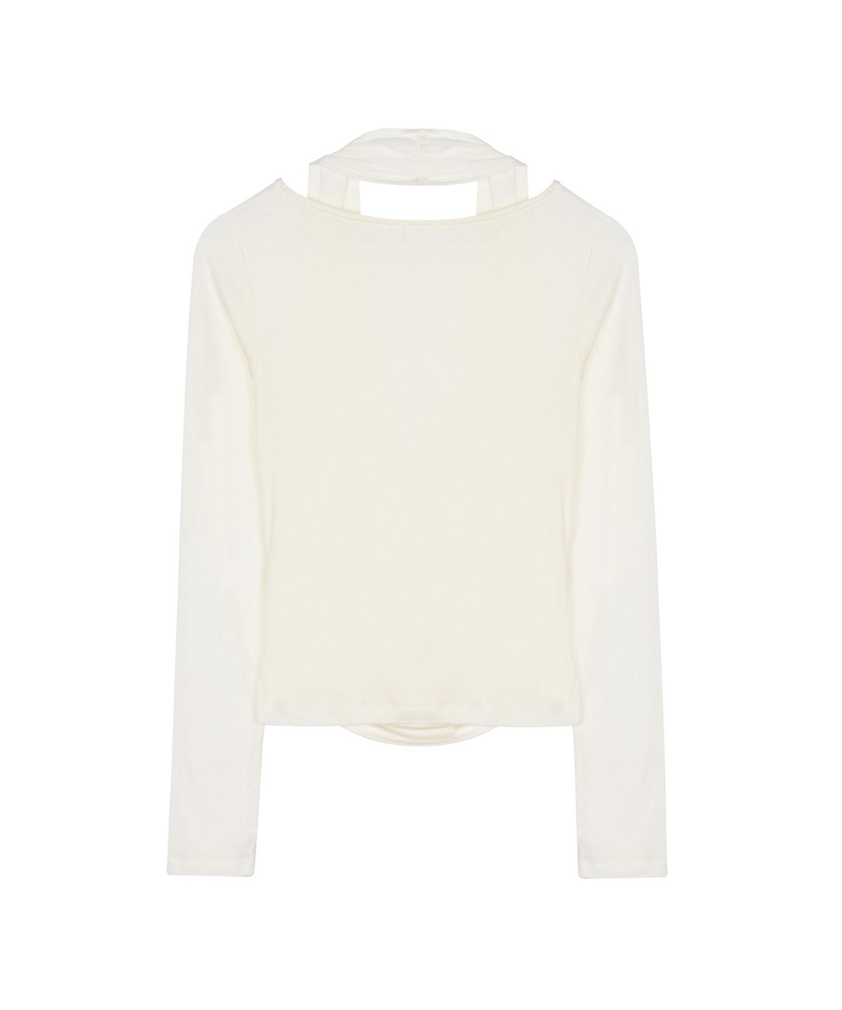 닉앤니콜(NICK&NICOLE) DRAPE HALTER LONG SLEEVE_CREAM