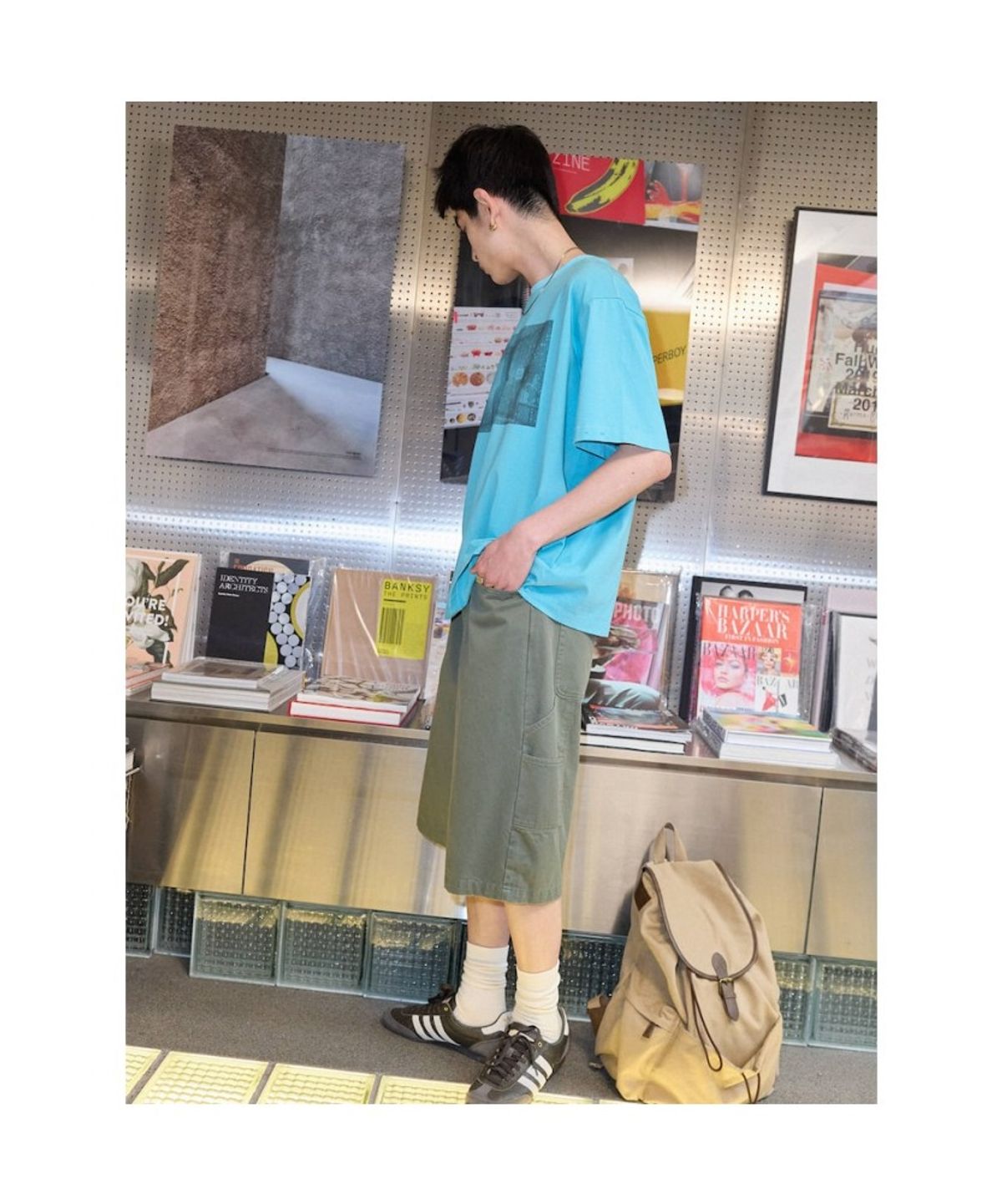 샌드 사운드(SAND SOUND) (UNISEX) 워크 워싱 죠츠  카키