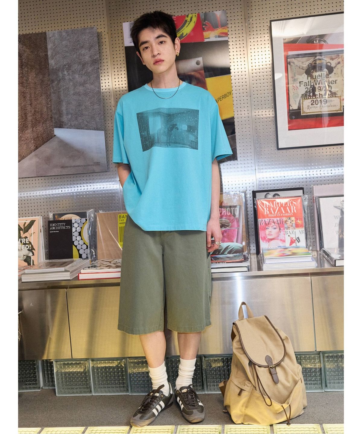 샌드 사운드(SAND SOUND) (UNISEX) 워크 워싱 죠츠  카키