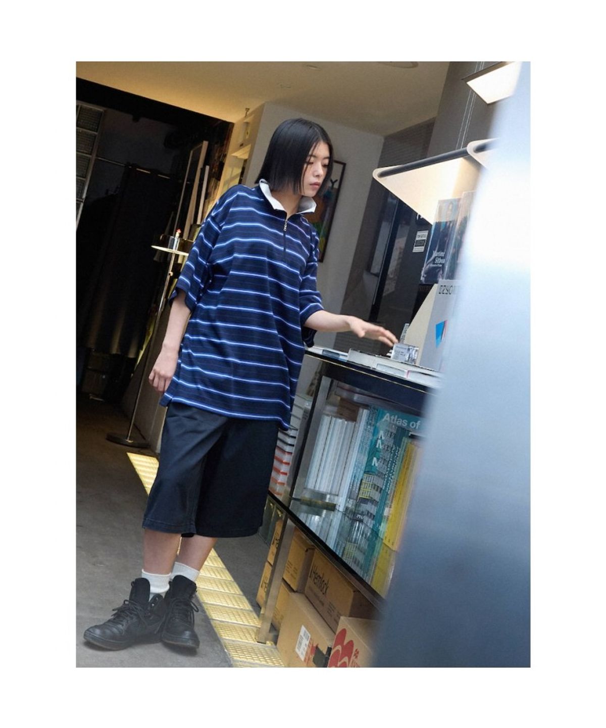 샌드 사운드(SAND SOUND) (UNISEX) 워크 워싱 죠츠  네이비