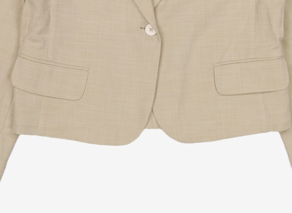 미쏘(MIXXO) 싱글 1버튼 테일러드 숏자켓 MIWJKC412G S