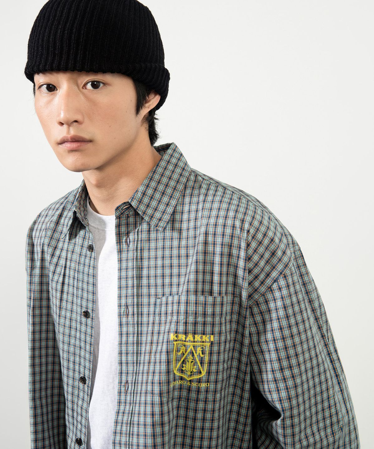 크래키(KRAKKI) [Unisex] Check Shirt_Black [KR265PUI401]