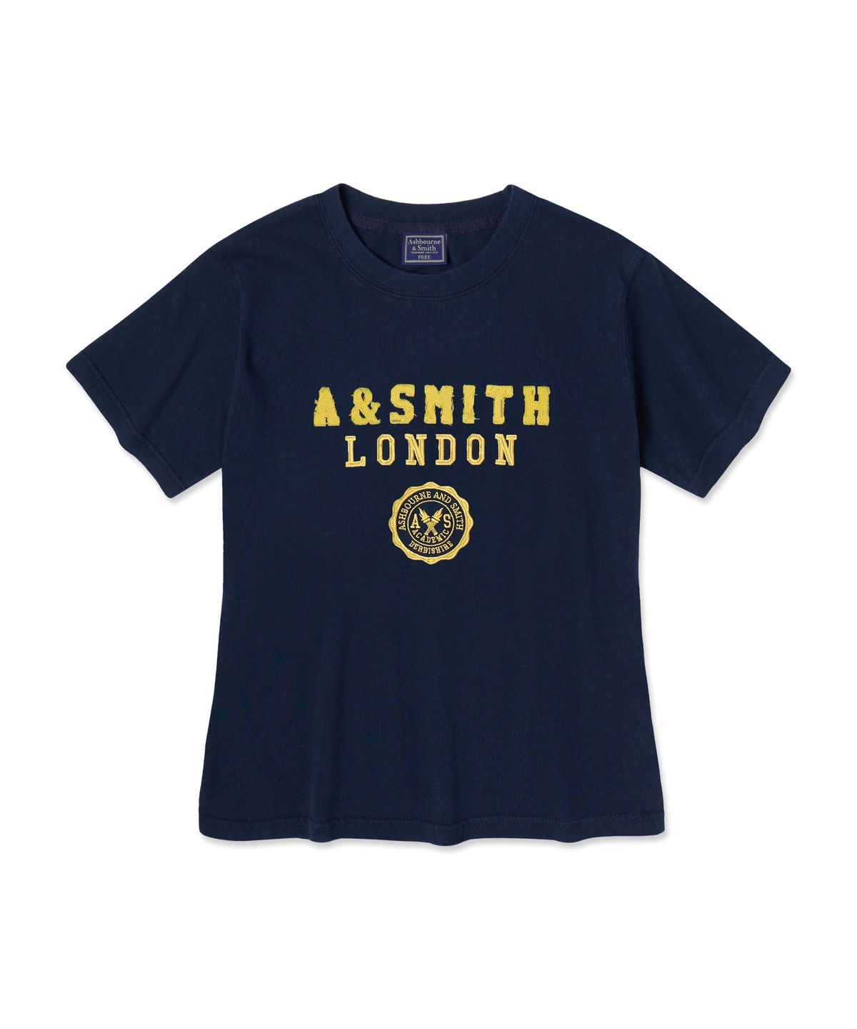 애쉬본&스미스(ASHBOURNE & SMITH) [우먼] ACADEMY 반팔티 ASH1008_네이비