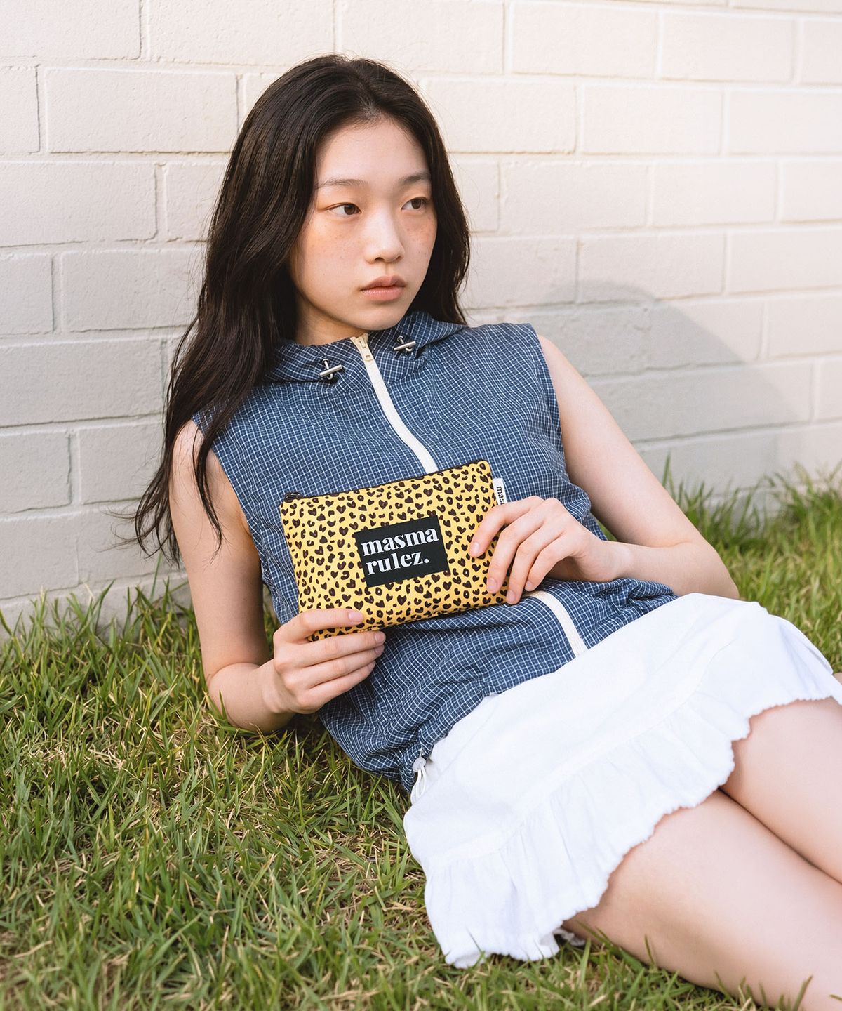 마스마룰즈(MASMARULEZ) Basic pouch_Heart leopard Mustard