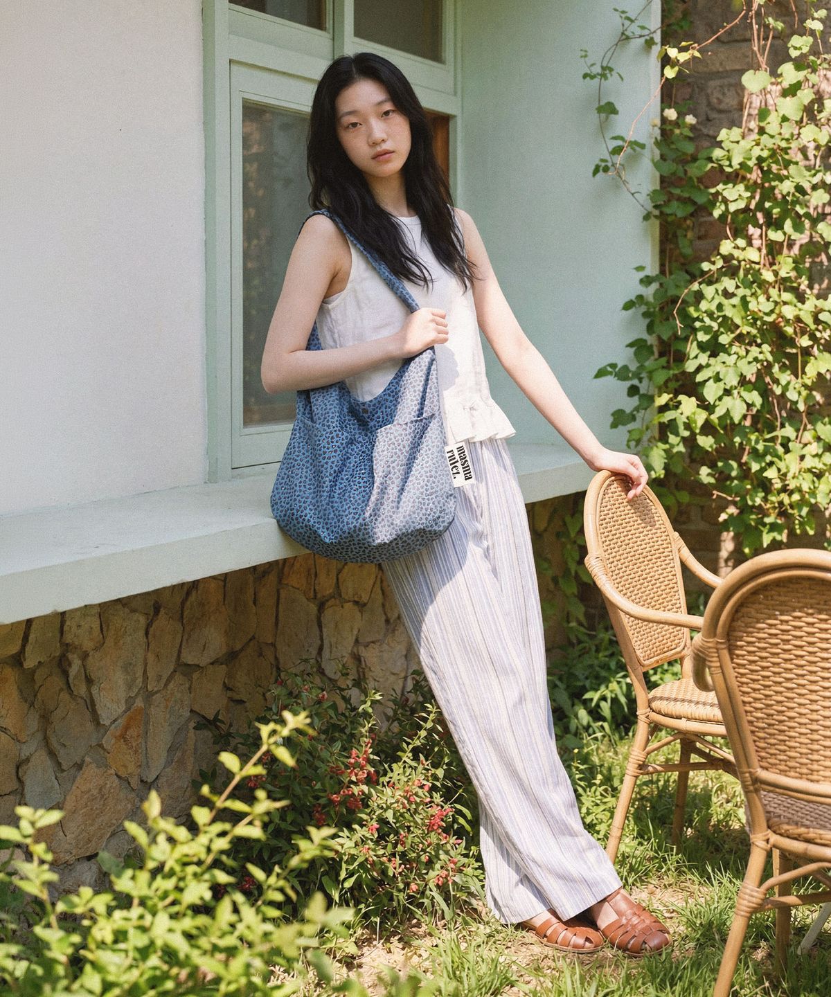 마스마룰즈(MASMARULEZ) Rabbit eco bag_Heart leopard mauve blue