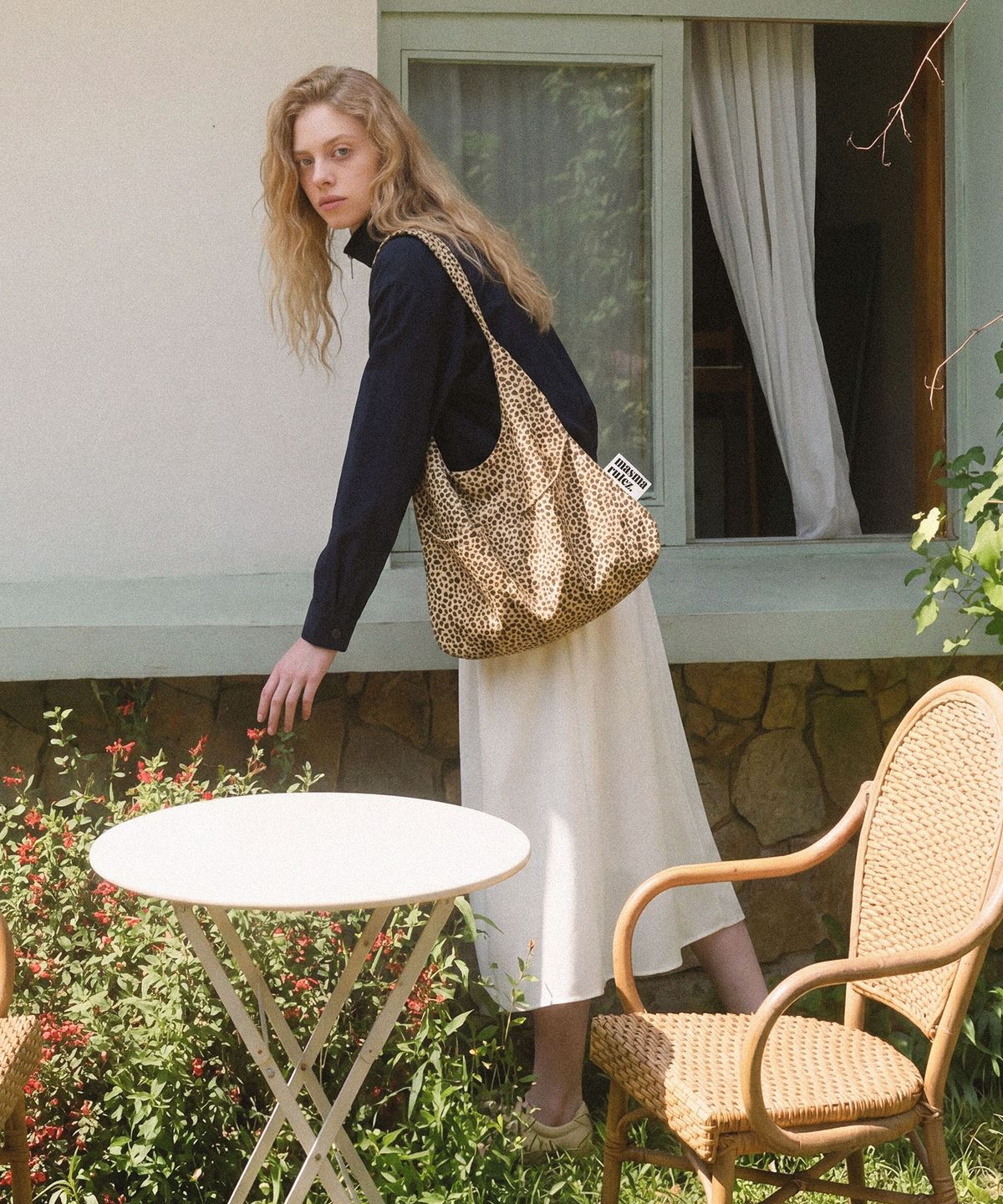 마스마룰즈(MASMARULEZ) Rabbit eco bag_Heart leopard mustard