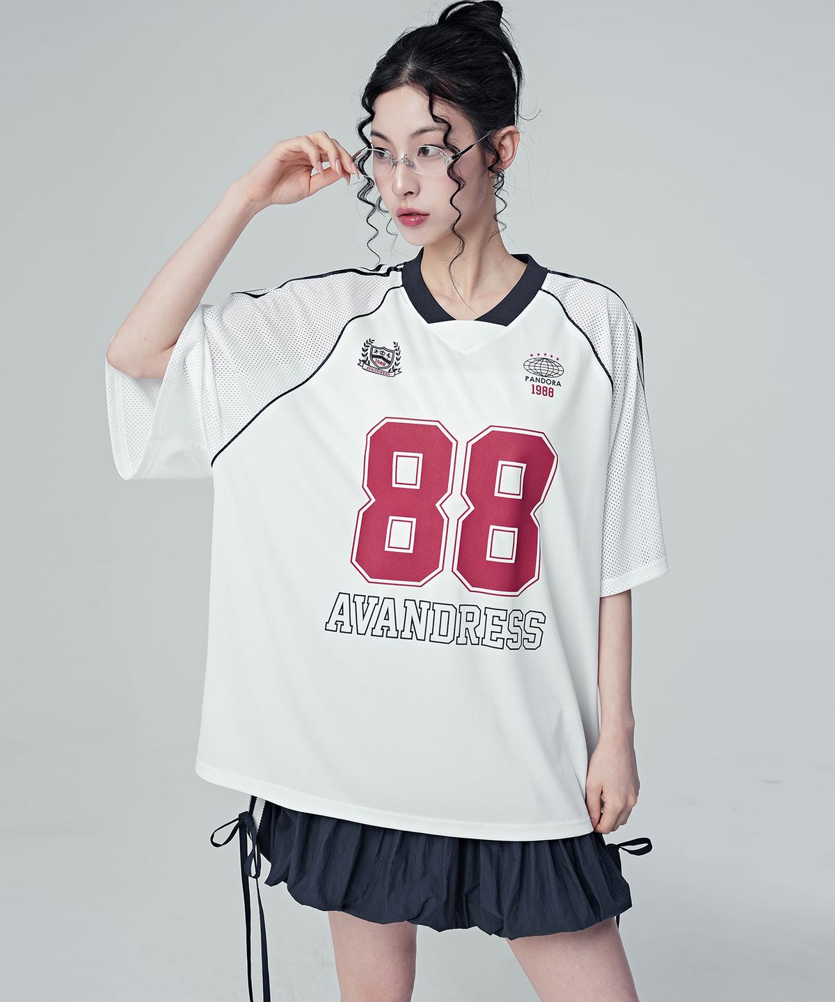 어반드레스(AVANDRESS) 88 메쉬 풋볼 져지 티셔츠_3Colors