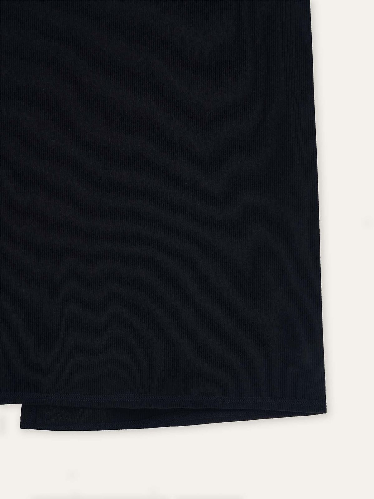 오베르(AUBER) Foldable Ribbed Dress Skirt - Black