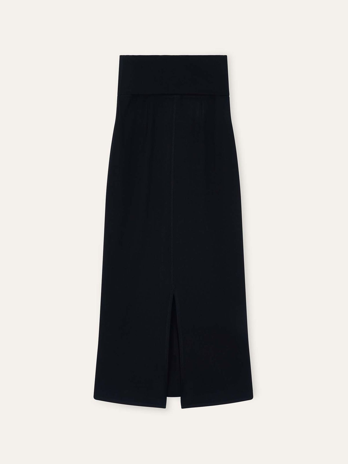 오베르(AUBER) Foldable Ribbed Dress Skirt - Black
