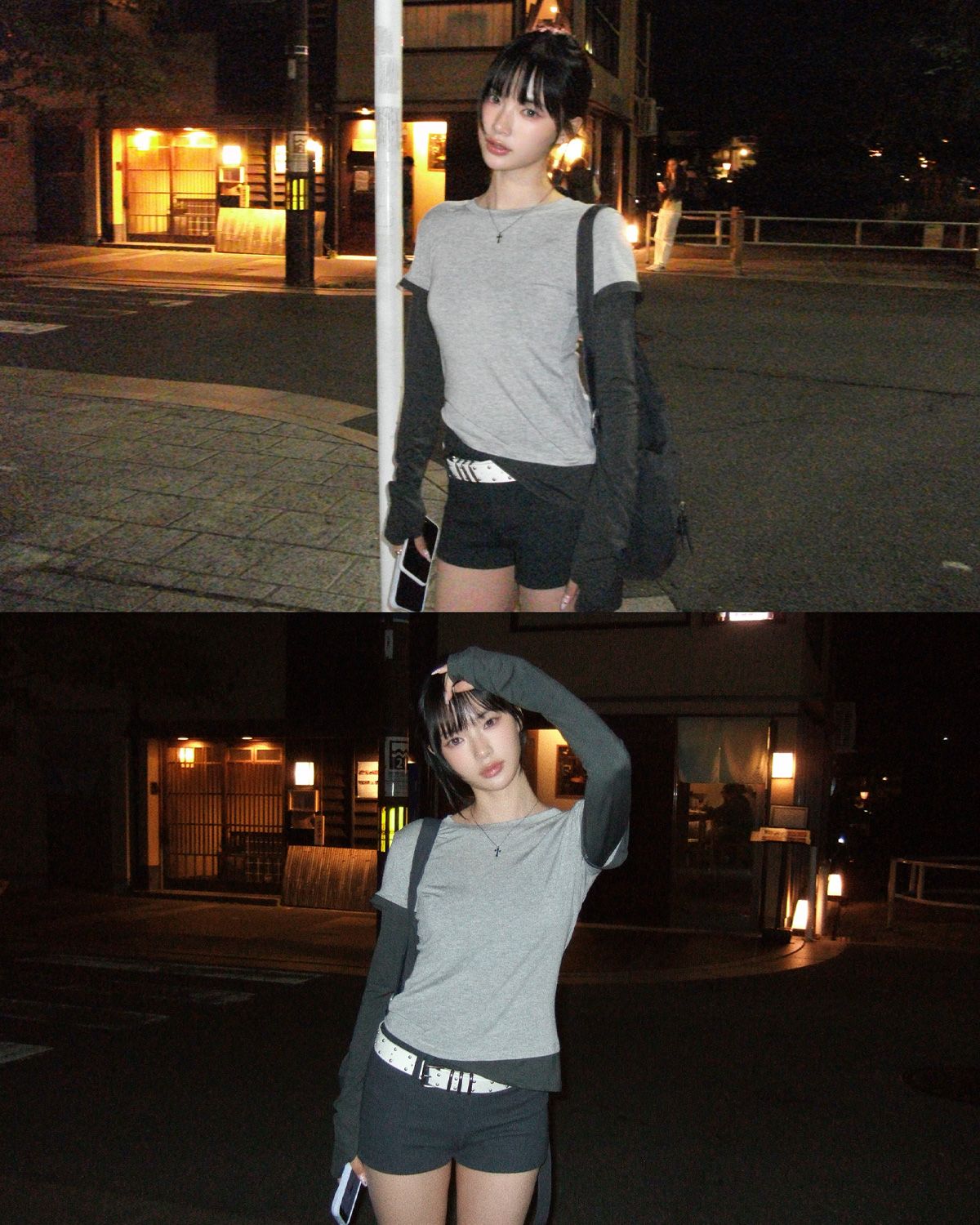 여린(YEORIN) Basic Loop Shorts (Charcoal)
