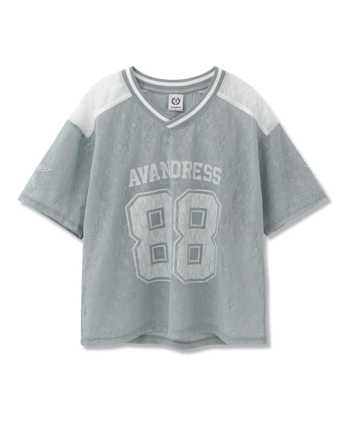 어반드레스(AVANDRESS) 발레리나 클럽 88 풋볼 져지 레이스 티셔츠_2Colors