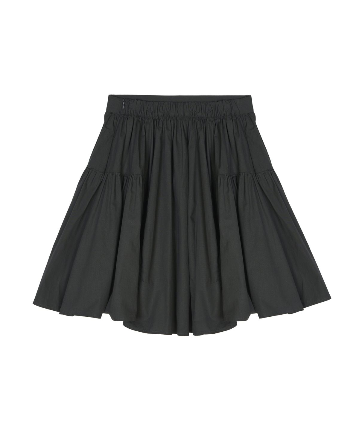 닉앤니콜(NICK&NICOLE) COTTON FLARE MIDI SKIRT_CHARCOAL