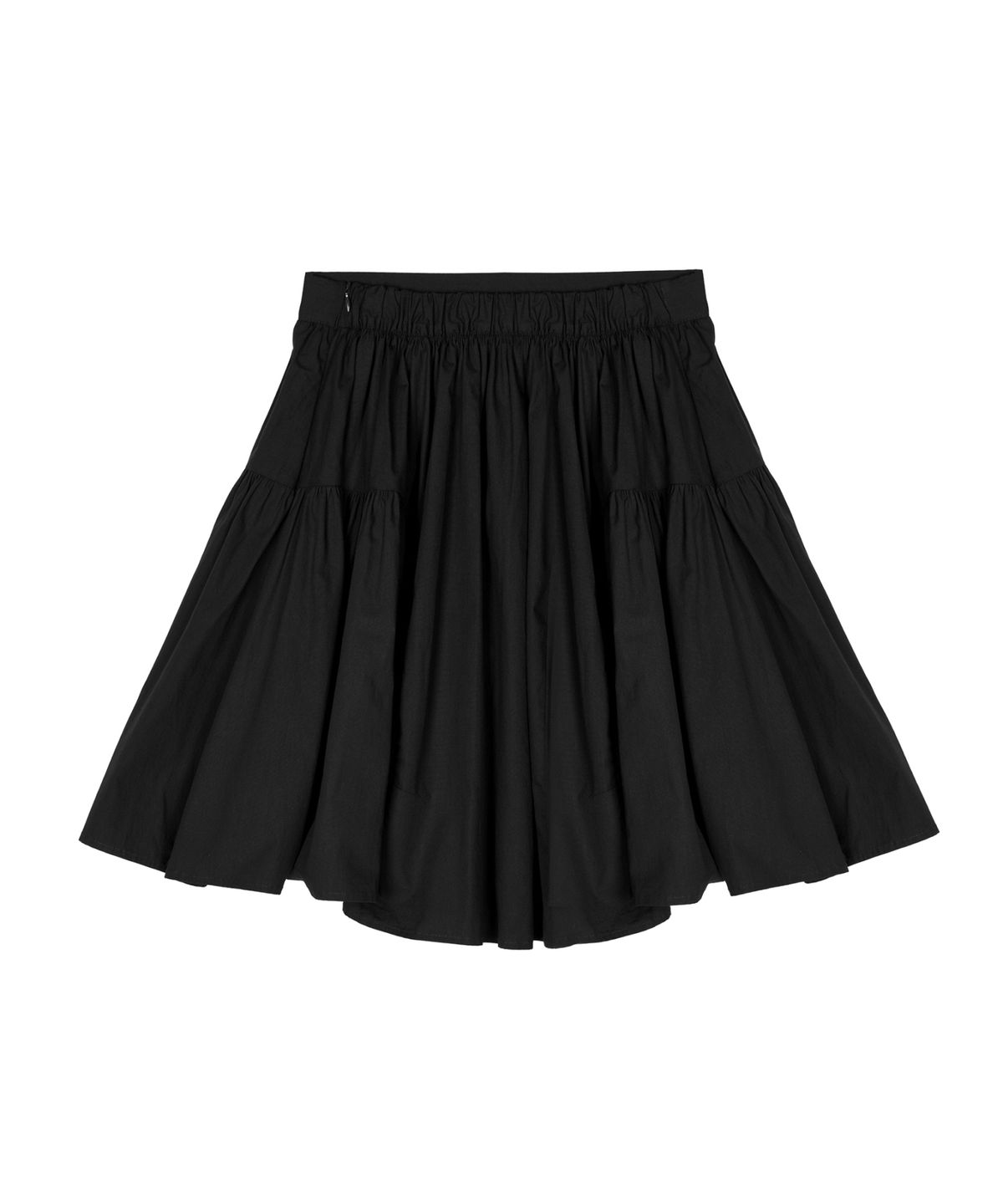 닉앤니콜(NICK&NICOLE) COTTON FLARE MIDI SKIRT_BLACK
