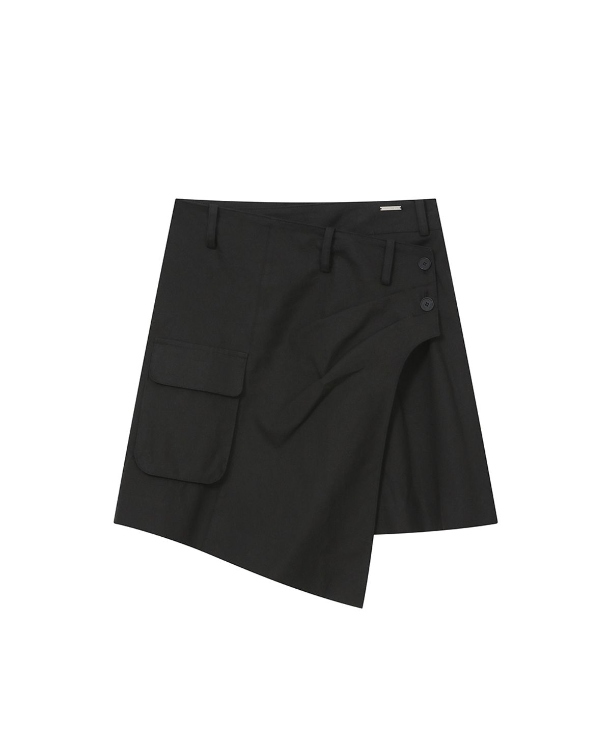 미세키서울(MISEKI SEOUL) Hannah side pocket wrap midi skirt BLACK
