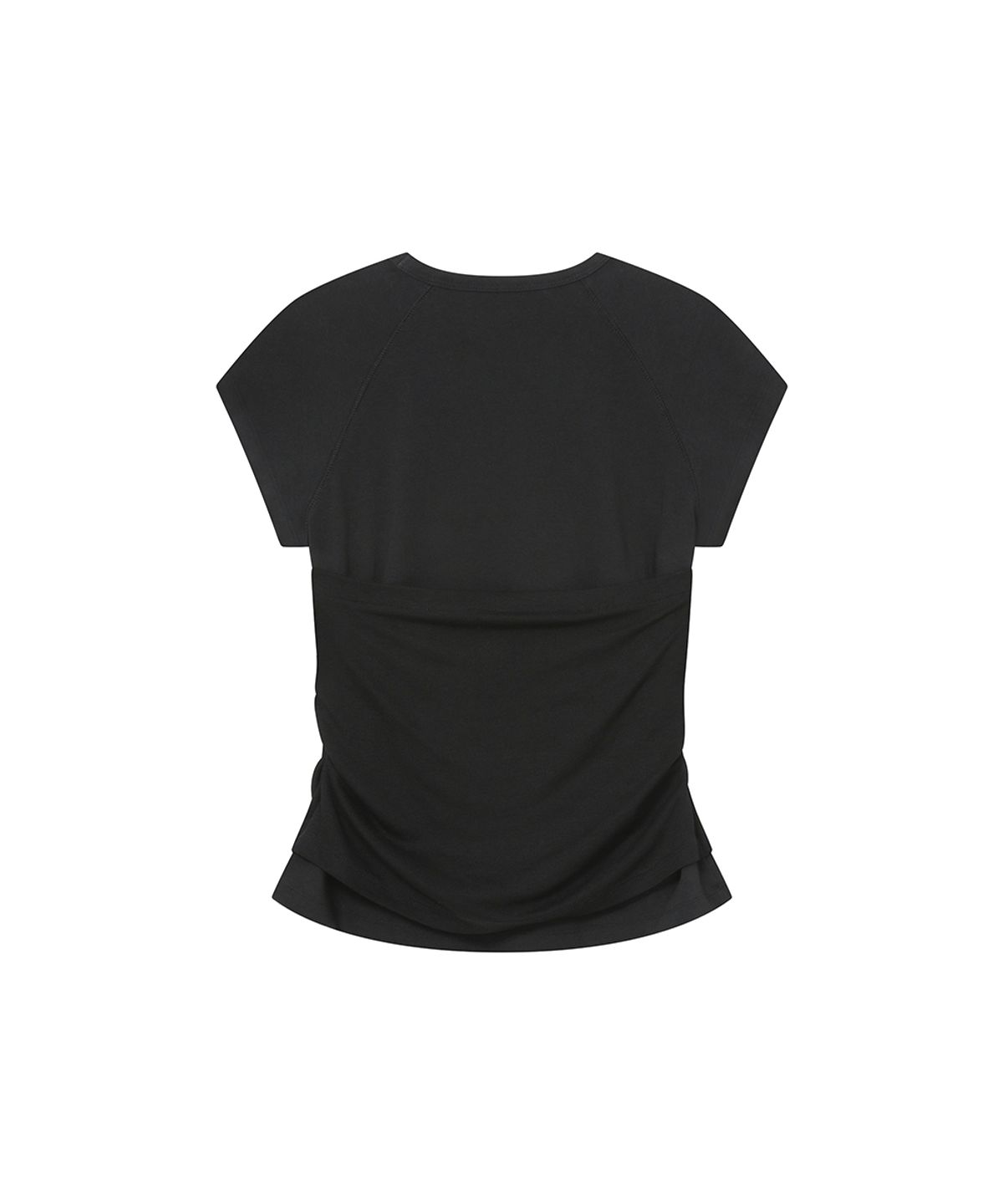 미세키서울(MISEKI SEOUL) Hannah button layered short sleeve BLACK