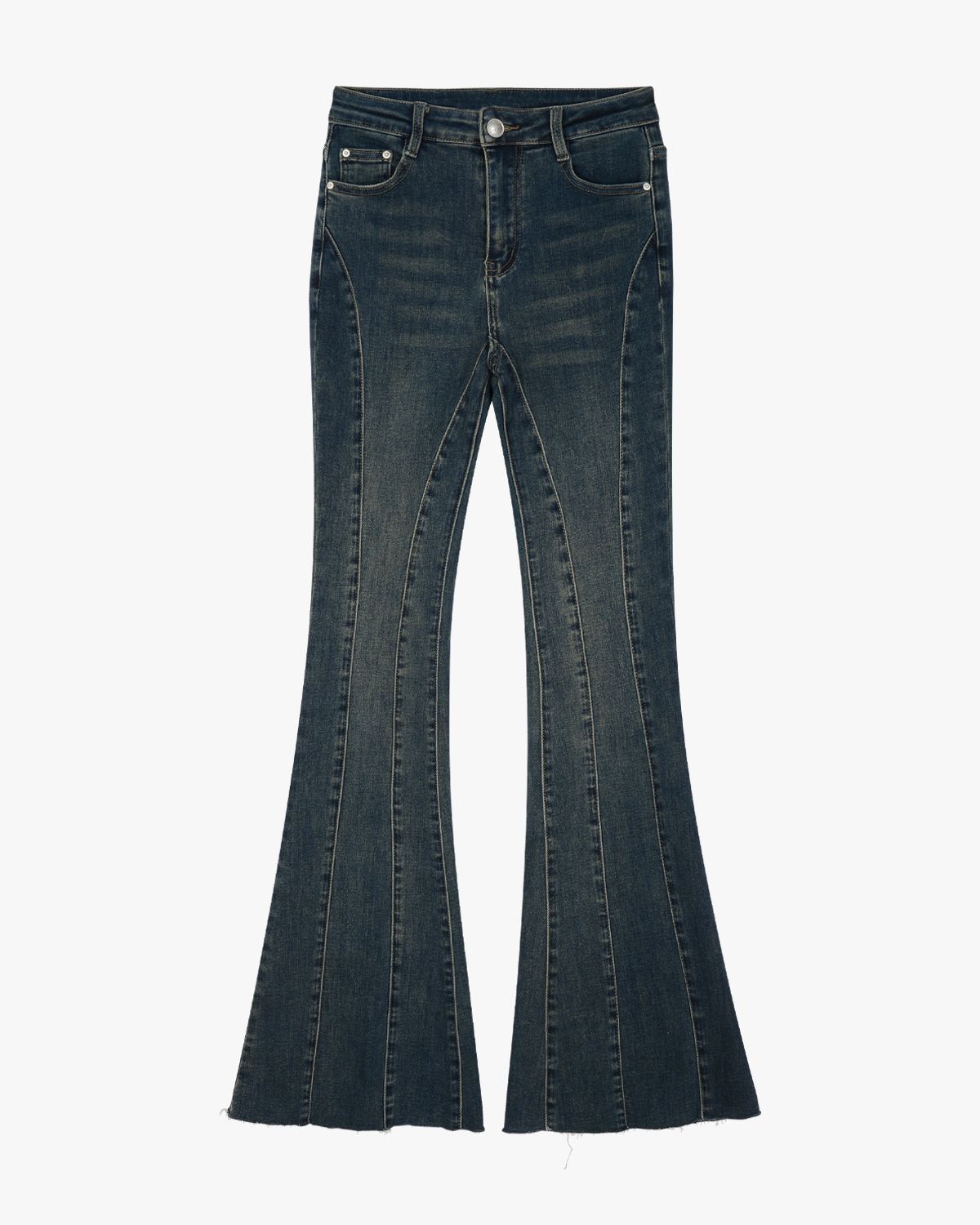 여린(YEORIN) Cutting line washed denim (Deep Blue)