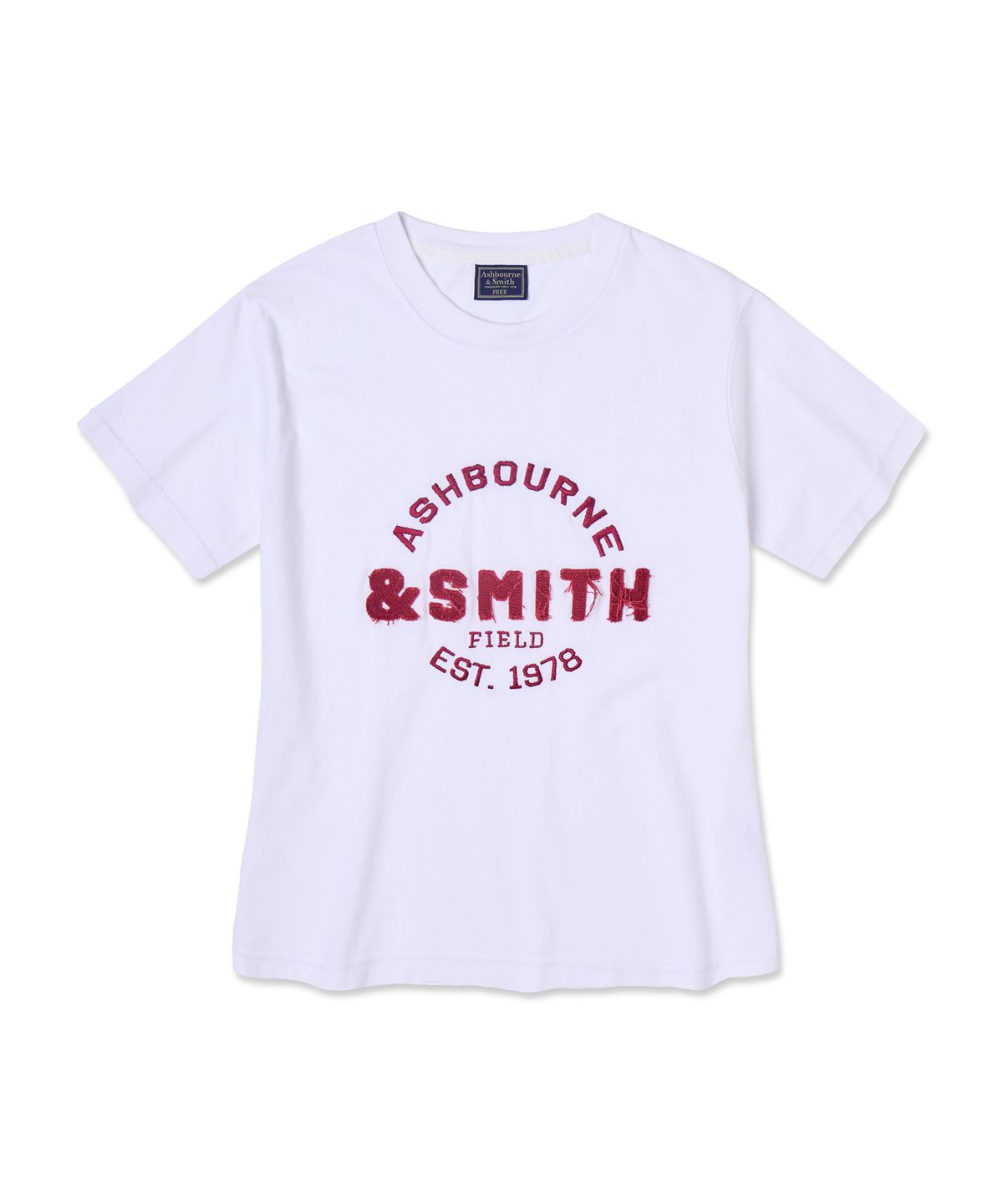 애쉬본&스미스(ASHBOURNE & SMITH) [우먼] ASHBOURNE&SMITH 패치 반팔티 ASH1013_화이트
