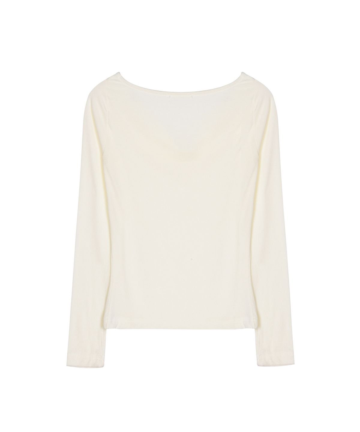 닉앤니콜(NICK&NICOLE) DRAPE TIE LONG SLEEVE TOP_CREAM