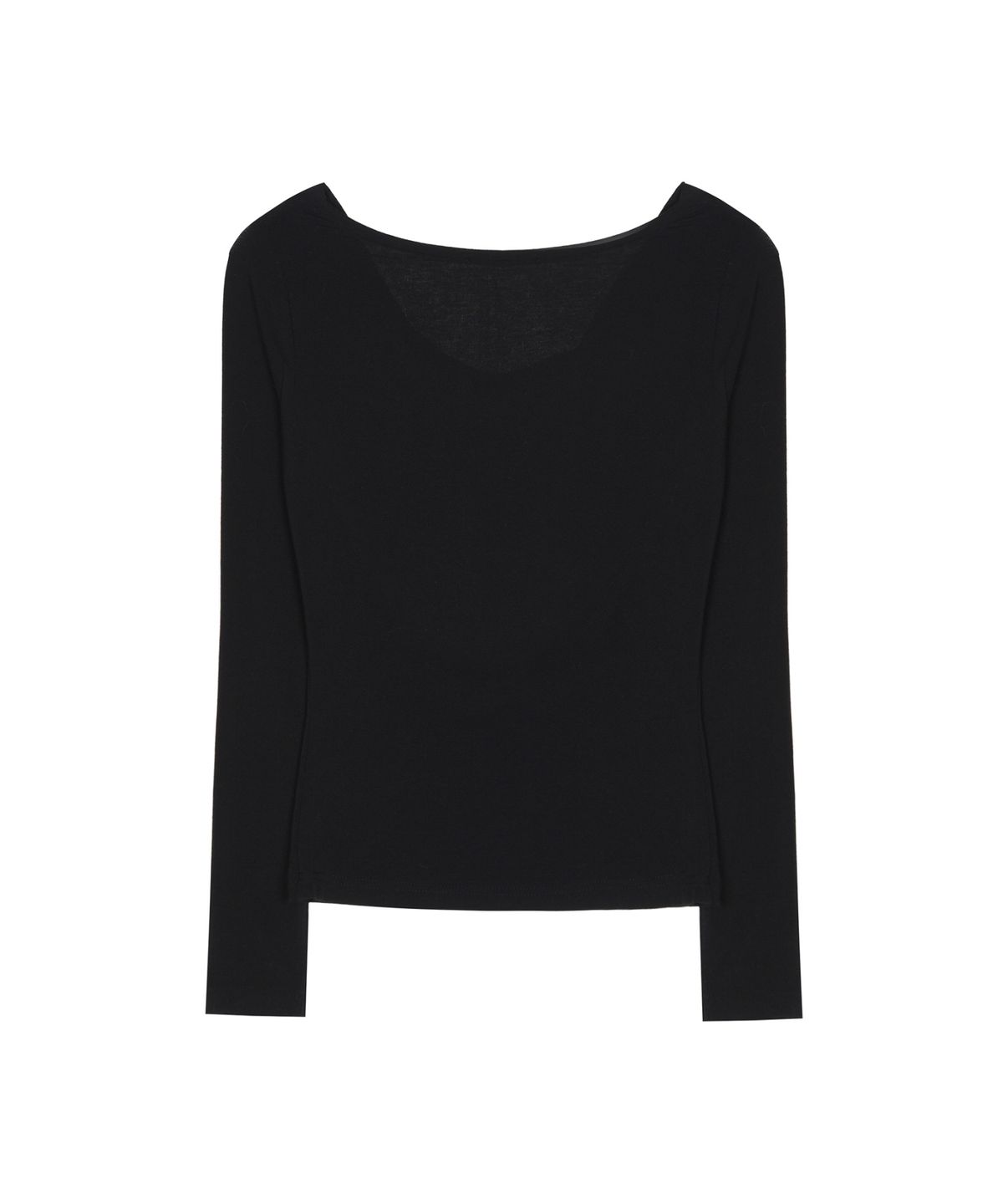 닉앤니콜(NICK&NICOLE) DRAPE TIE LONG SLEEVE TOP_BLACK