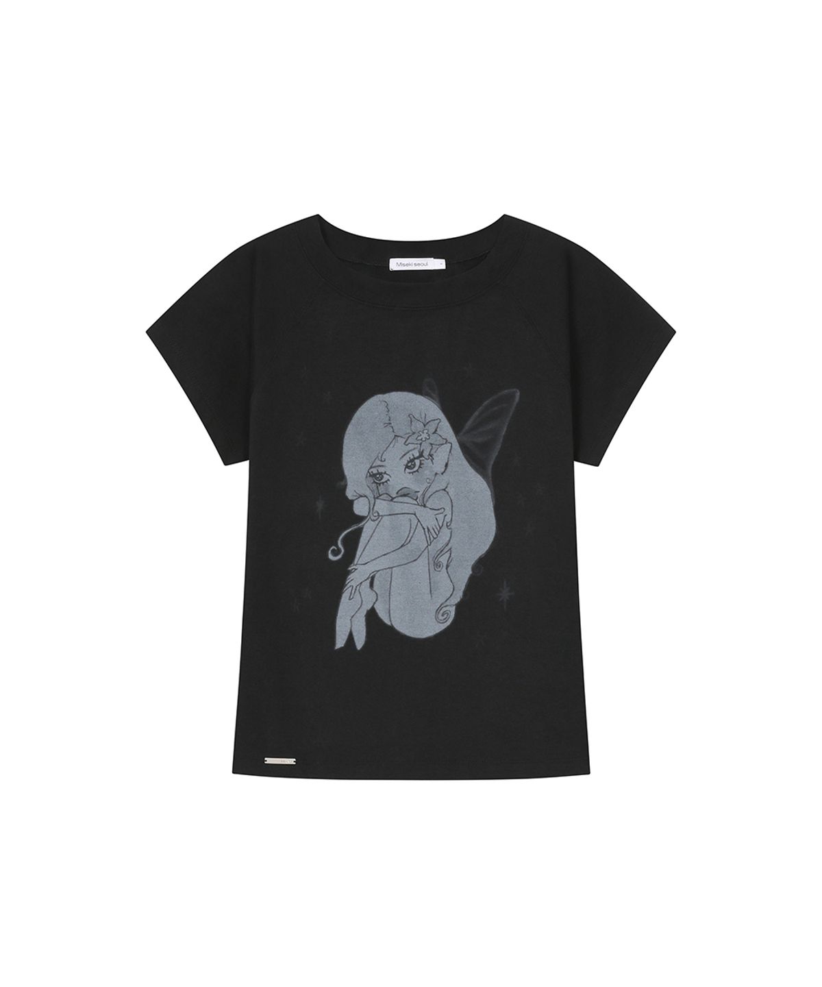 미세키서울(MISEKI SEOUL) Hannah fairy raglan short sleeve BLACK