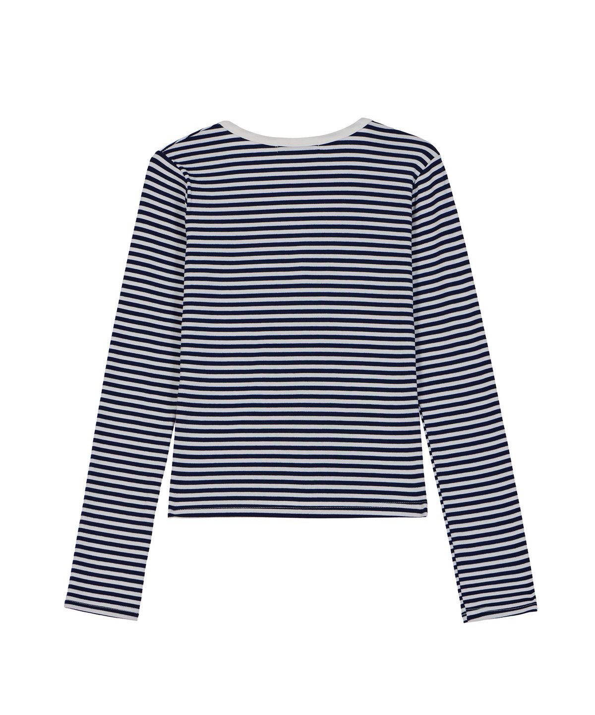 디스펑트(DYSFUNCT) STRIPE ROUND EMBROIDER T-SHIRT(NAVY)