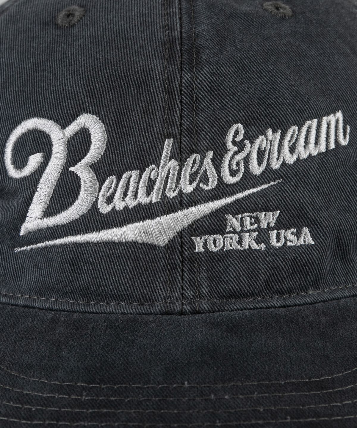 비치스앤크림(BEACHESANDCREAM) New York USA Plat-Ball cap-Charcoal