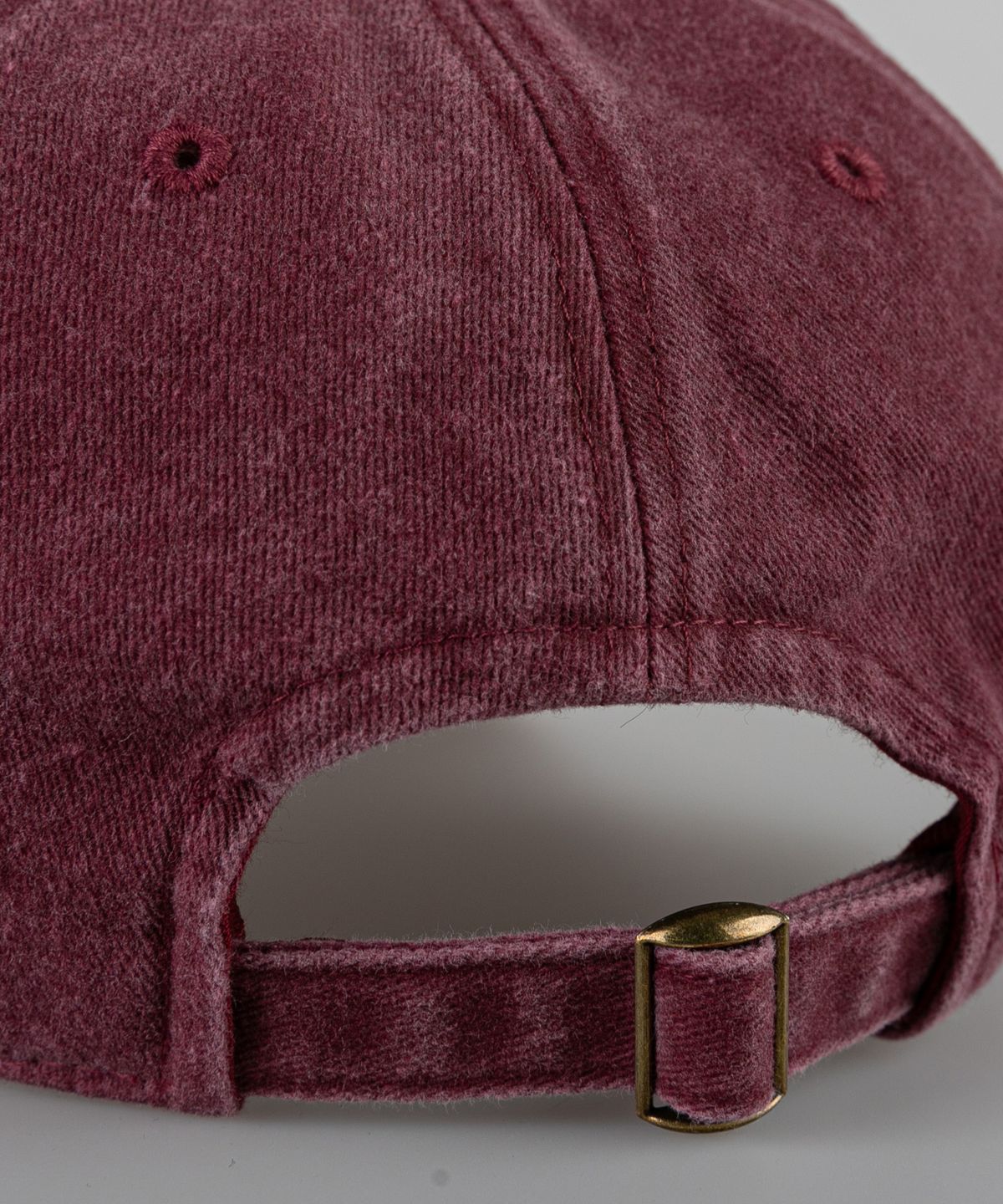 비치스앤크림(BEACHESANDCREAM) New York USA Stone-Washed Ball cap-Burgundy