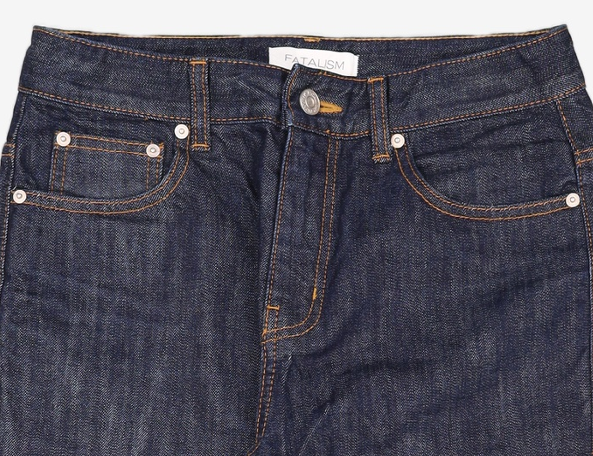페이탈리즘(FATALISM) #0222 Moderation indigo straight crop fit 44
