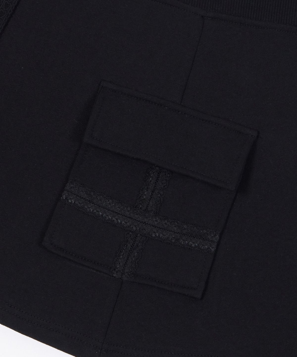디스펑트(DYSFUNCT) BANDED POCKET MINI SKIRT(BLACK)