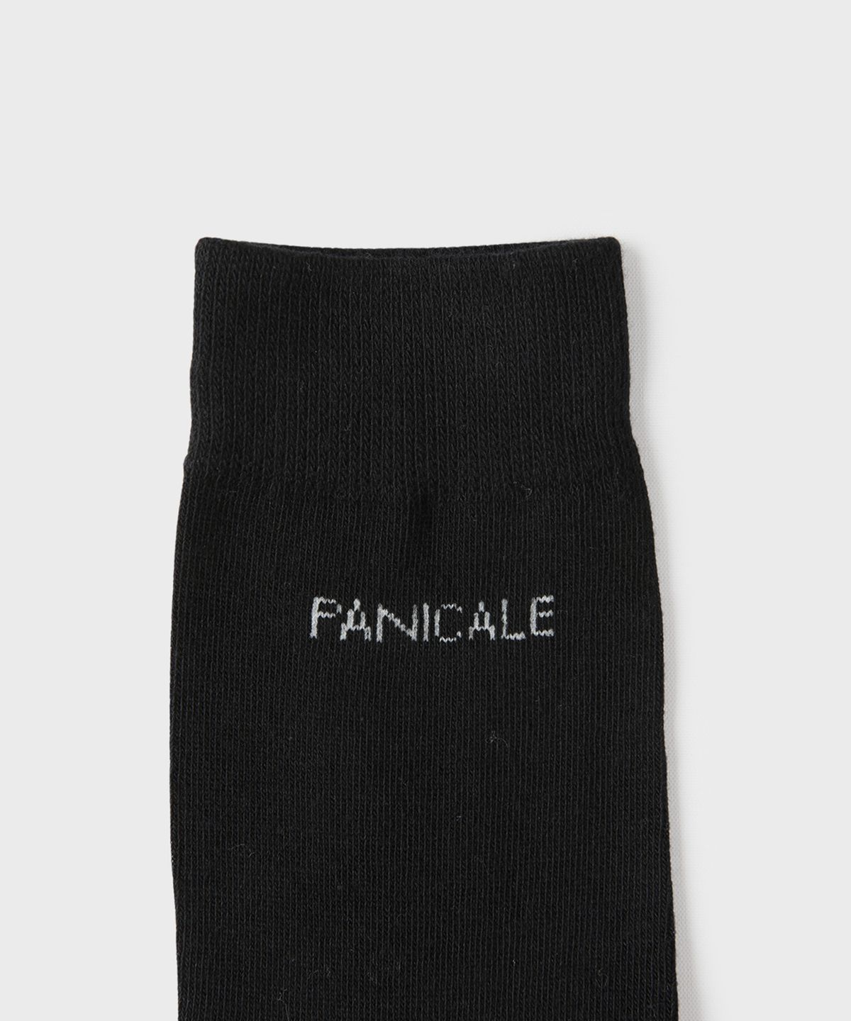 빠니깔레(PANICALE) 블랙 로고 크루 삭스