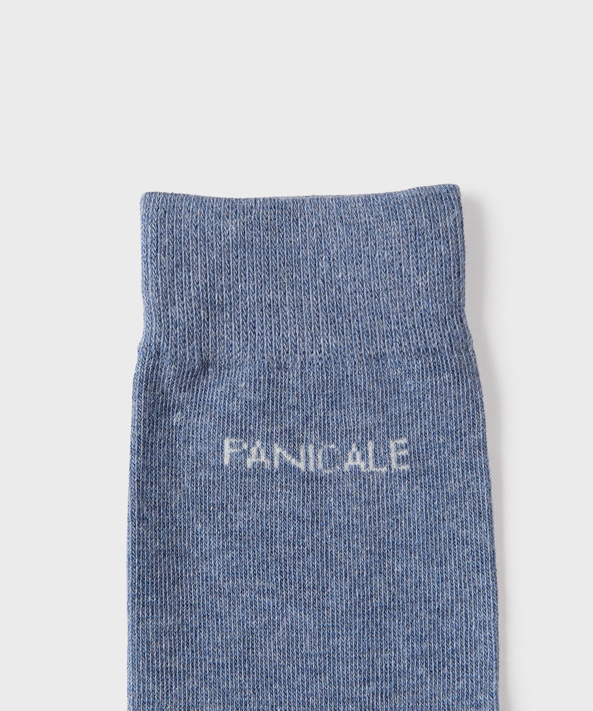 빠니깔레(PANICALE) 멜란지블루 로고 크루 삭스