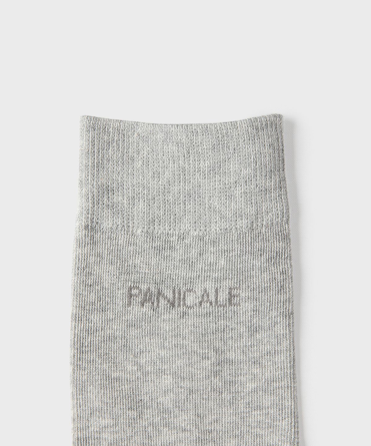 빠니깔레(PANICALE) 멜란지그레이 로고 크루 삭스