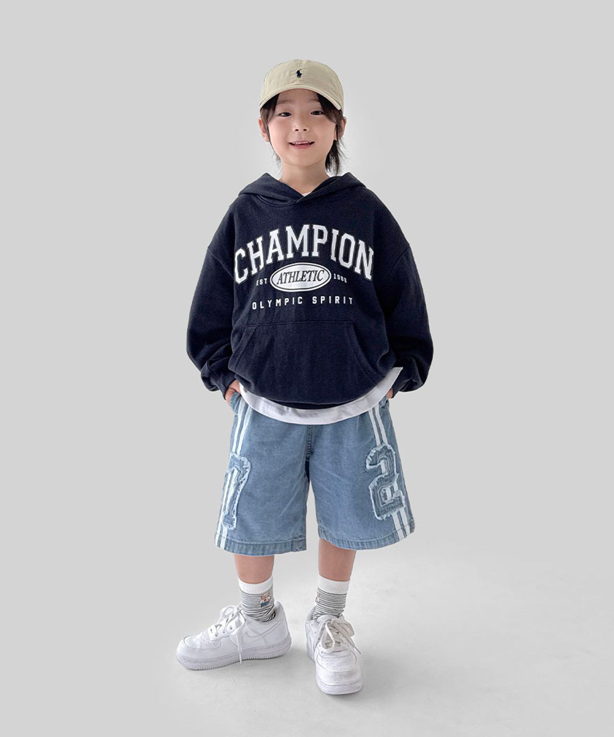 베리클로젯(BERRYCLOSET) 빌리 트랙 버뮤다 데님 팬츠