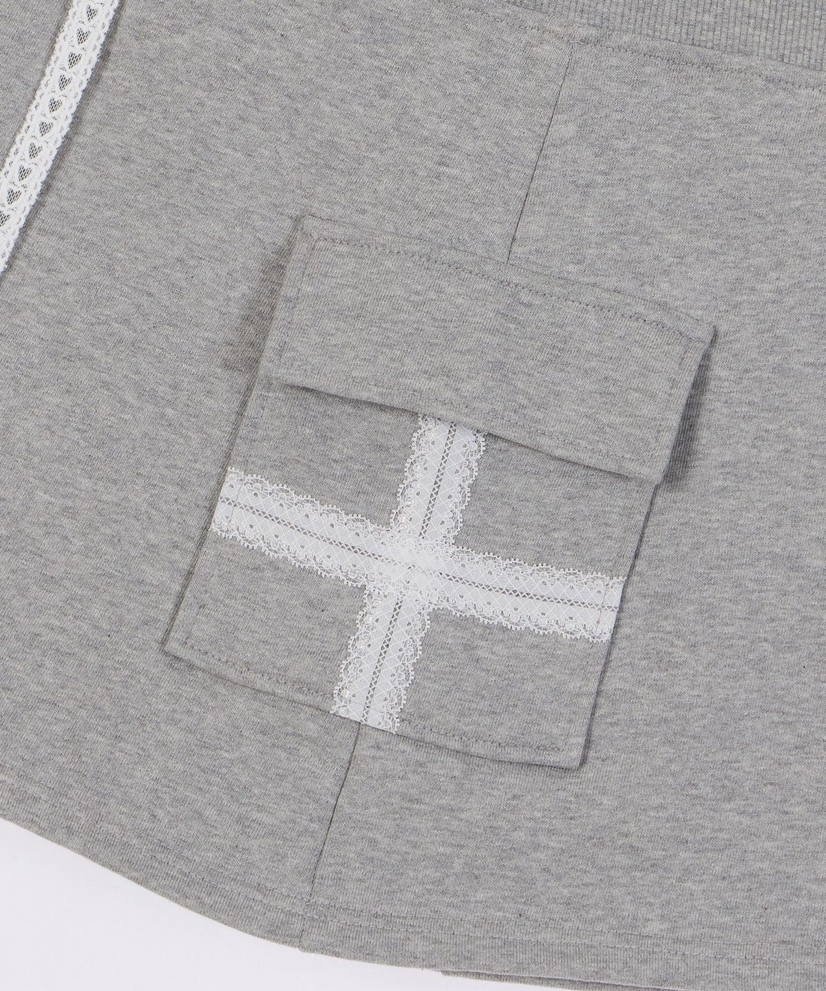 디스펑트(DYSFUNCT) BANDED POCKET MINI SKIRT(GRAY)