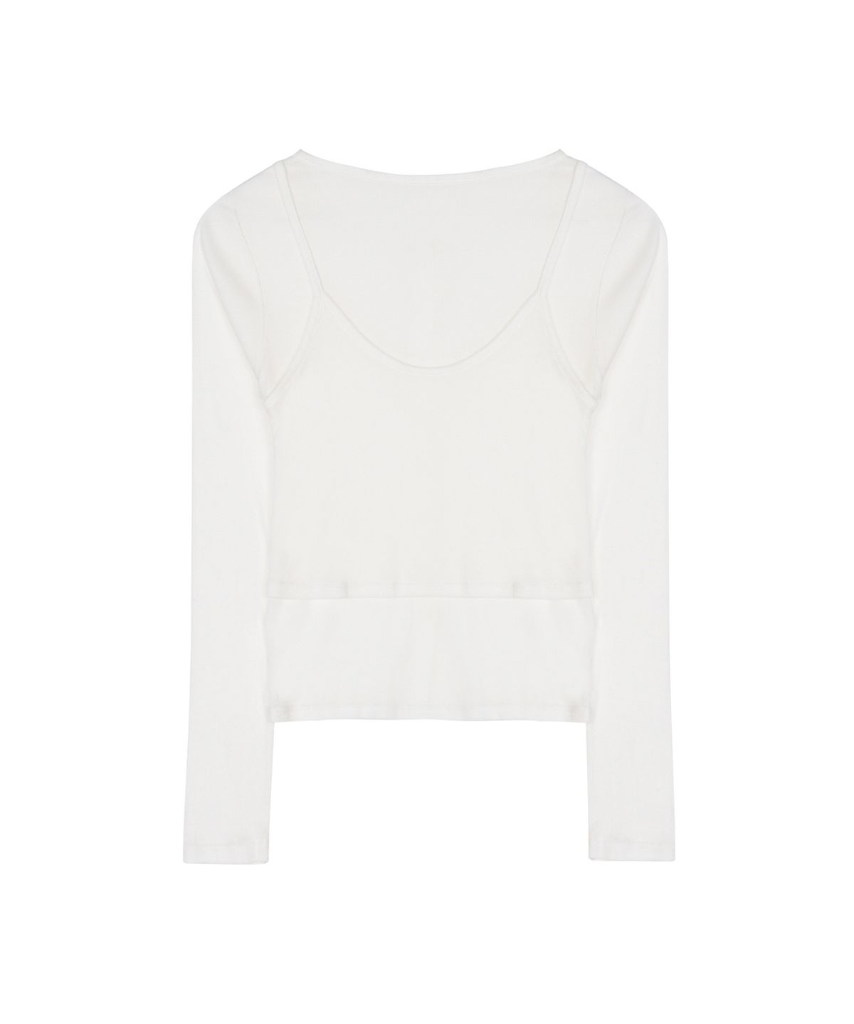 닉앤니콜(NICK&NICOLE) HENLEY NECK LAYERED SLEEVE TOP_IVORY