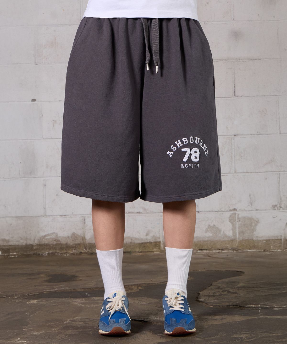 애쉬본&스미스(ASHBOURNE & SMITH) [우먼] ASHBOURNE 78 스웻 와이드 팬츠 ASH1902_차콜