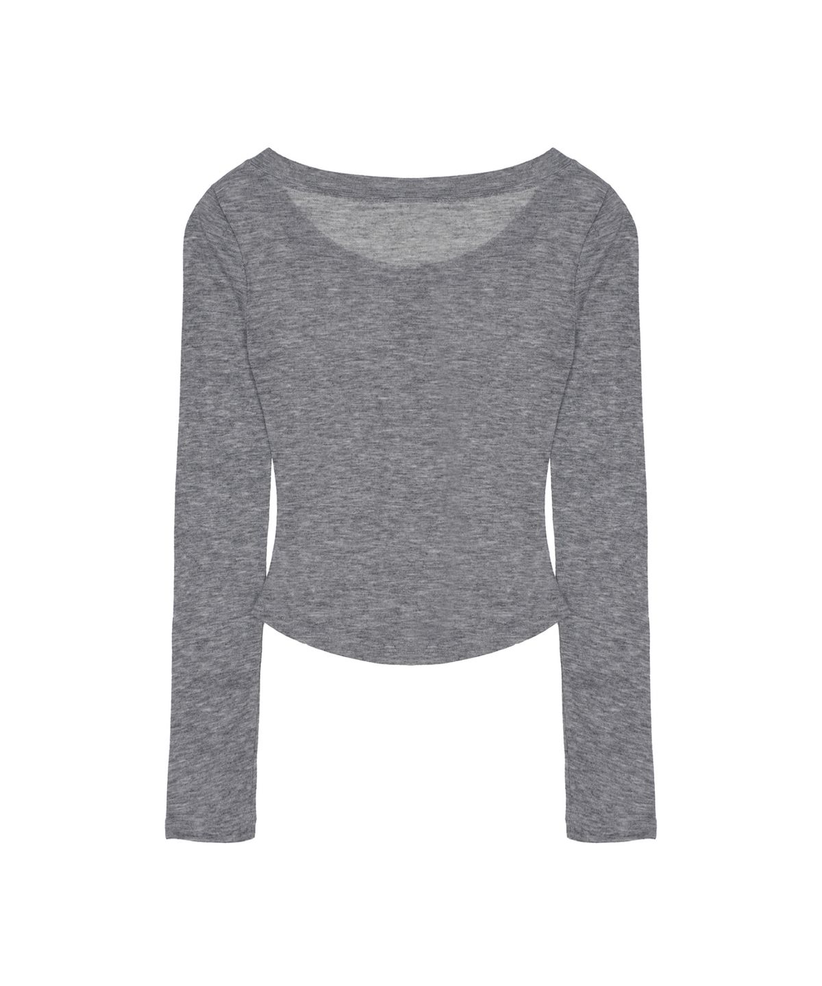 닉앤니콜(NICK&NICOLE) SOFT BUTTON SLIM TOP_GRAY